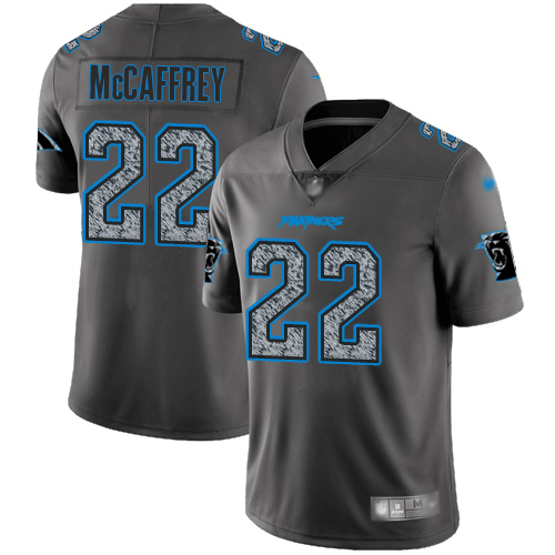 Carolina Panthers Limited Gray Men Christian McCaffrey Jersey NFL Football #22 Static Fashion